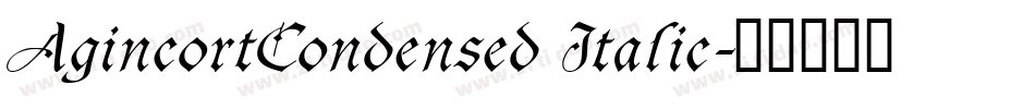 AgincortCondensed Italic字体转换